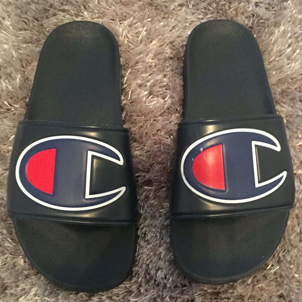 Champion Slides Navy Blue Sandals Waterproof